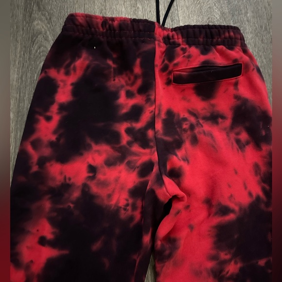 Forever 21 Red and Black Tie-Dye Skeleton Joggers - Picture 5 of 6